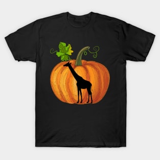 Giraffe in pumpkin T-Shirt